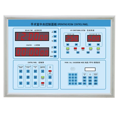 Botón plano del panel de control de la sala de operaciones